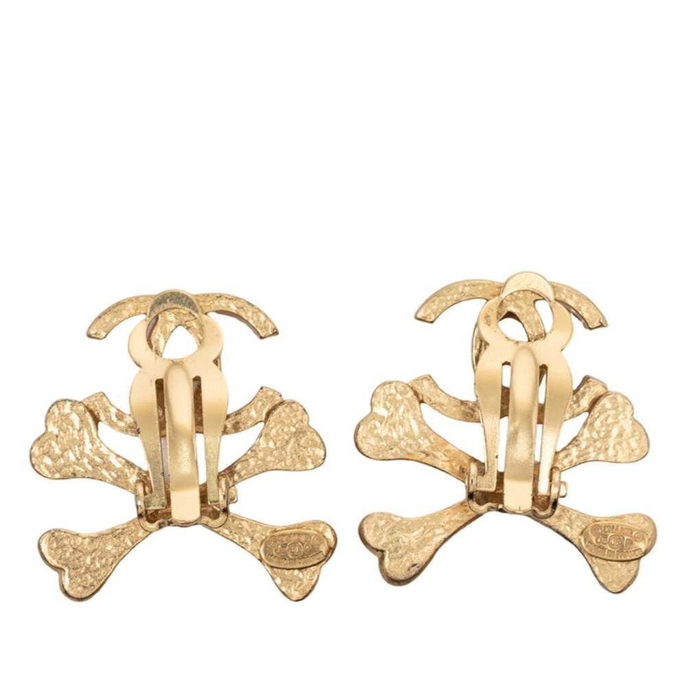 Chanel Cc Logo Clip-On Earrings Metal #250189C79B - Picture 2 of 3